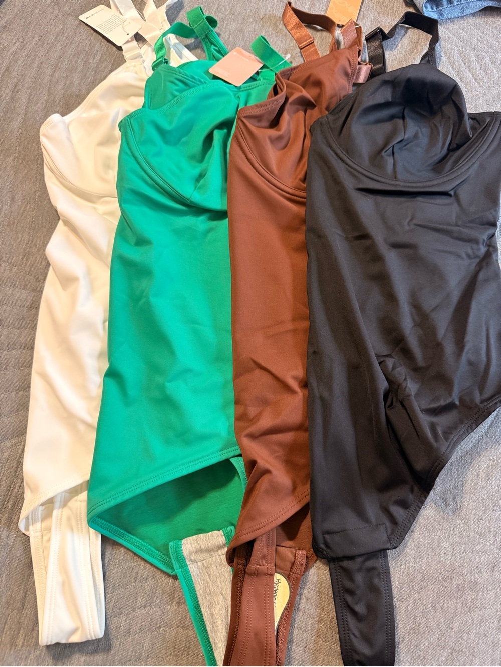 Scoop Neck Bodysuit Tank - Green